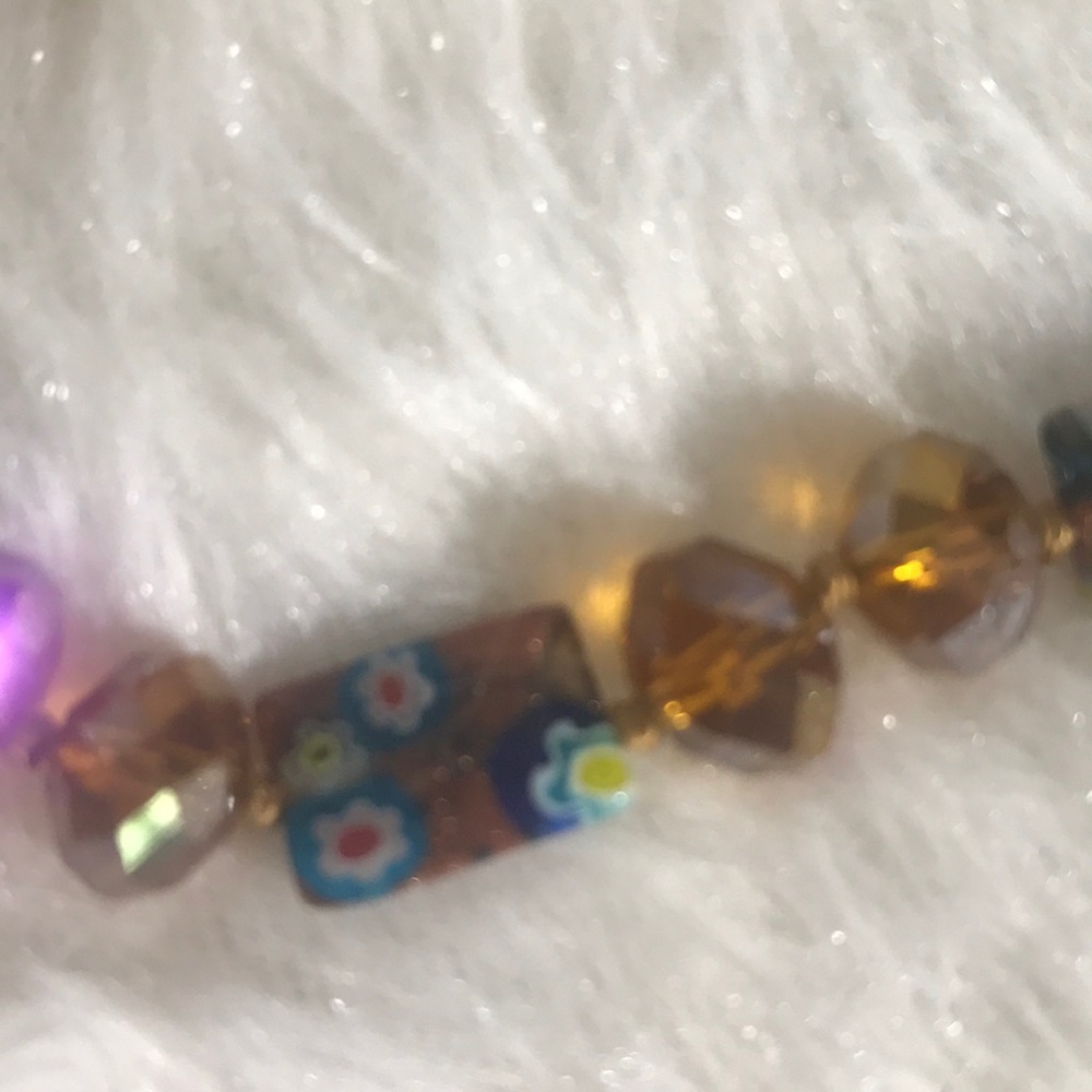 “MILLEFIORIl” Vintage Multicoloured Venetian Glass Necklace. - Picture 9 of 9